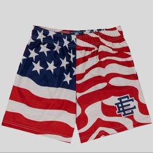 Eric Emanuel Stars and Stripes Athletic Shorts Sz Large